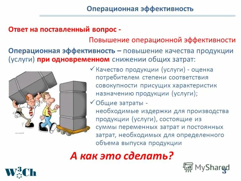 Повышение операционной эффективности. Операционная эффективность.