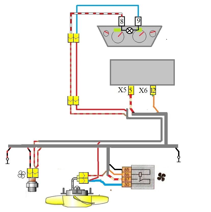 Схема подключения вентилятора 2109 инжектор. Схема вентилятора ВАЗ 2109. Схема вентилятора охлаждения ВАЗ 21099. Схема вентилятора ВАЗ 2109 инжектор.
