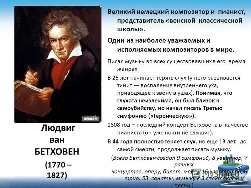 Композитор представитель венской классической школы. Великий немецкий композитор Бетховен. Венская классическая школа Бетховен. Краткая биография Бетховена.