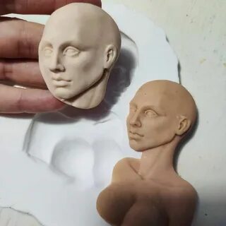 Сделать лицо из глины