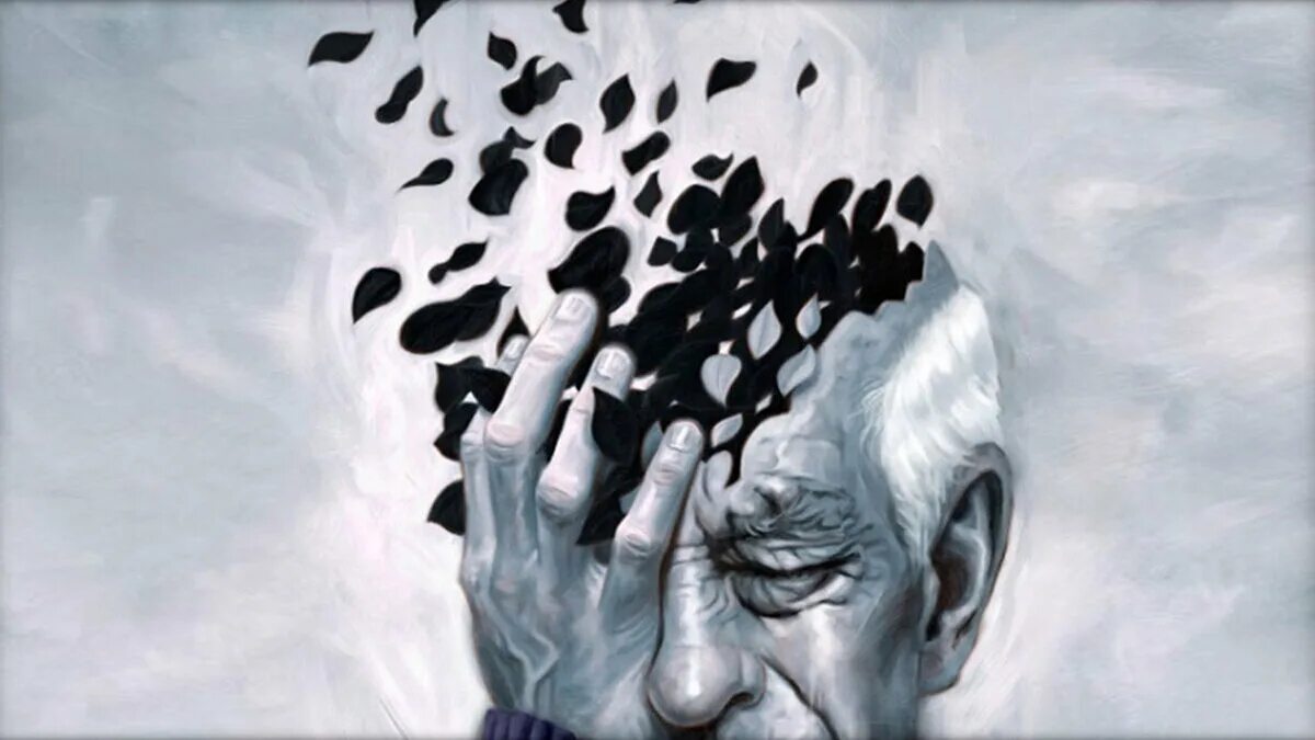 Слабоумие психическое расстройство. Болезнь Альцгеймера арт. Деменция картинки. Деменция иллюстрация. Креативы про деменцию.
