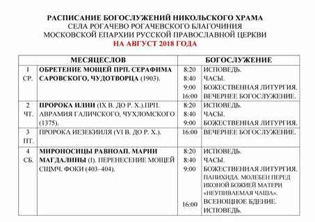 Храмы пушкино расписание богослужений