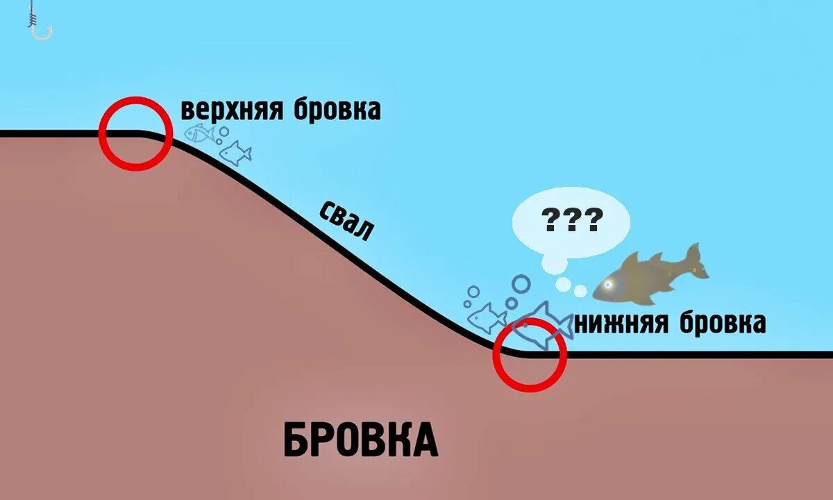 Лов на дне. Что такое бровка в рыбалке. Ловля на бровке. Свал на реке что это. Бровка свал.