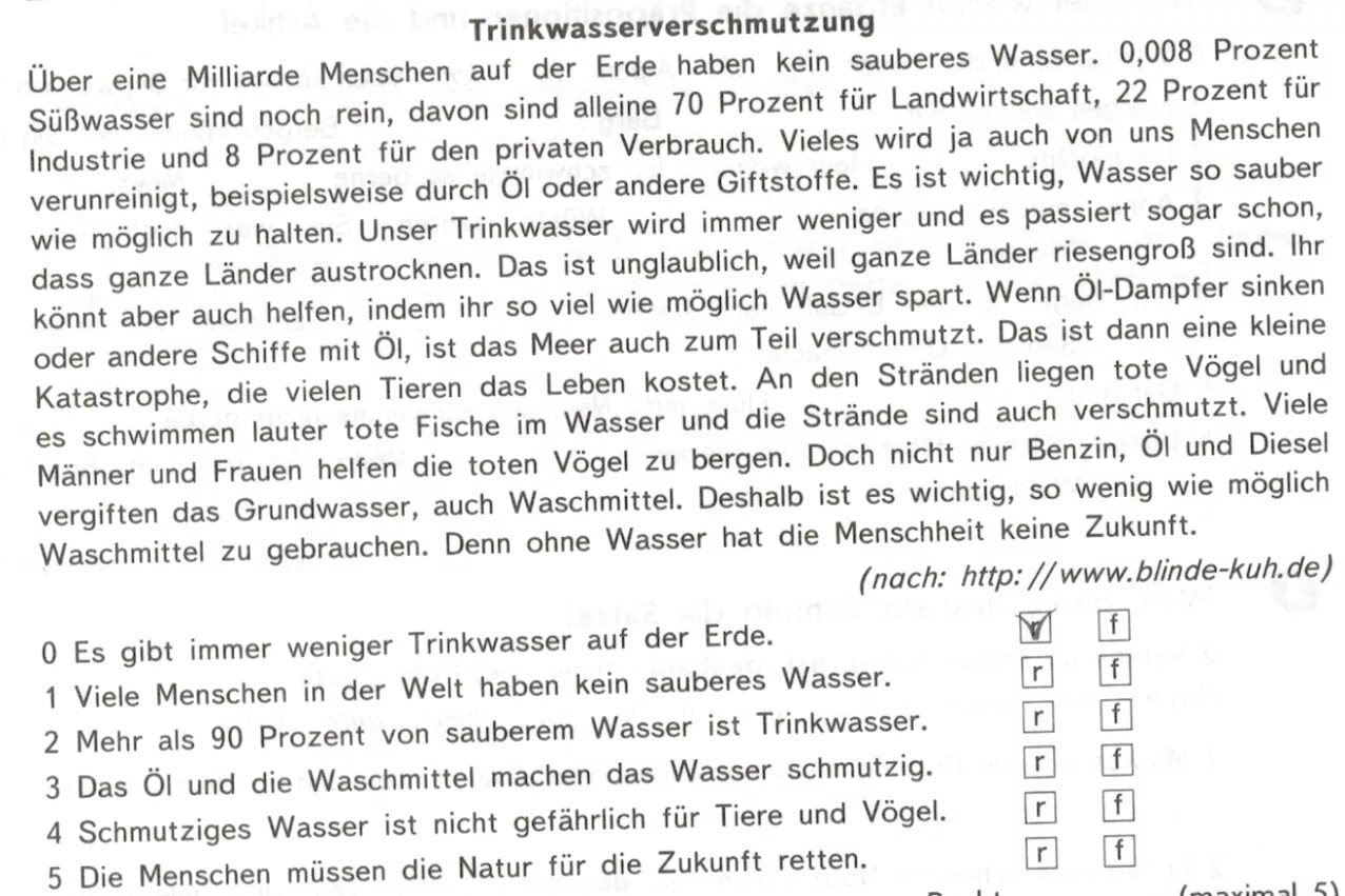 Ответы по немецкому 8. Trinkwasserverschmutzung. Немецкий язык 8 класс Welt und Umwelt. Итоговый тест по второму иностранному немецкому языку 8 класс. Viele Menschen in der Welt haben kein sauberes Wasser ответы.