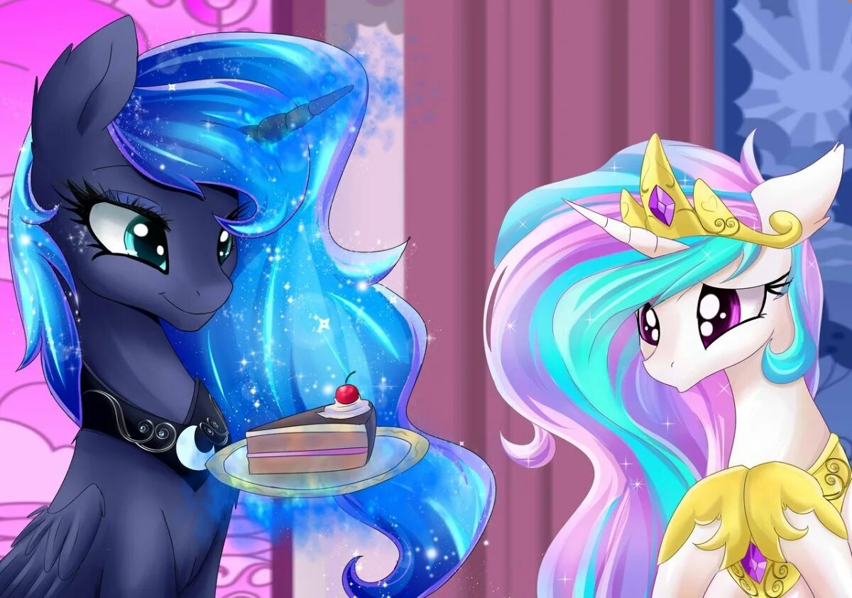 Пони принцессы. My little Pony Луна и Селестия. Принцесса Селестия пони. My little Pony принцесса Селестия.