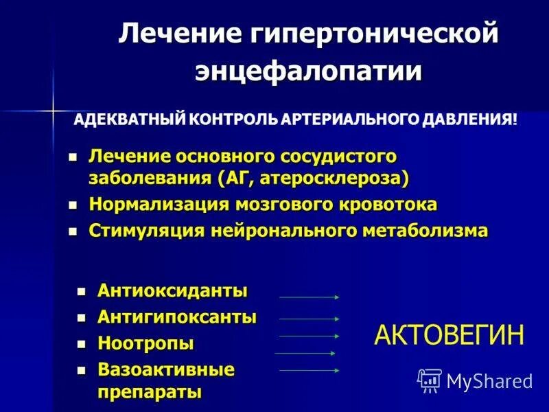 Виды энцефалопатии