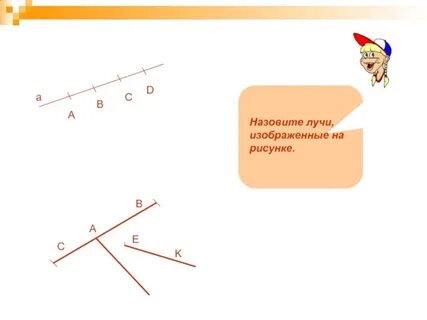 Нарисуйте луч ав