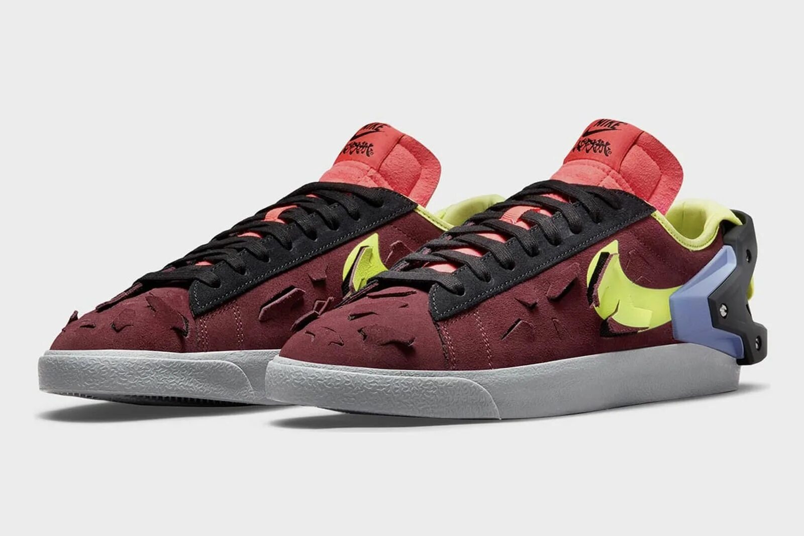 Nike Blazer x Acronym. Acronym x Nike Blazer Low. Nike Blazer Low x Acronym Night Maroon. Nike Blazer Low "Night Maroon".