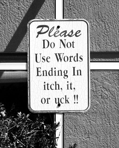 Great sign. Without using words