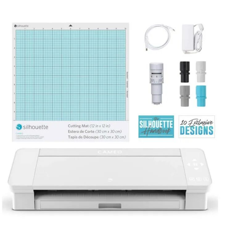 Режущий плоттер silhouette cameo 4. Silh-cameo-4-wht-5t. коврик для плоттер silhouette cameo 4. силуэт камео 4.