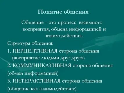 Общение как реализация отношений