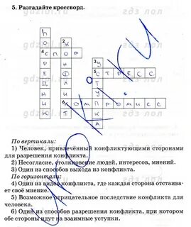 Кроссворд по обществознанию 6 класс с вопросами