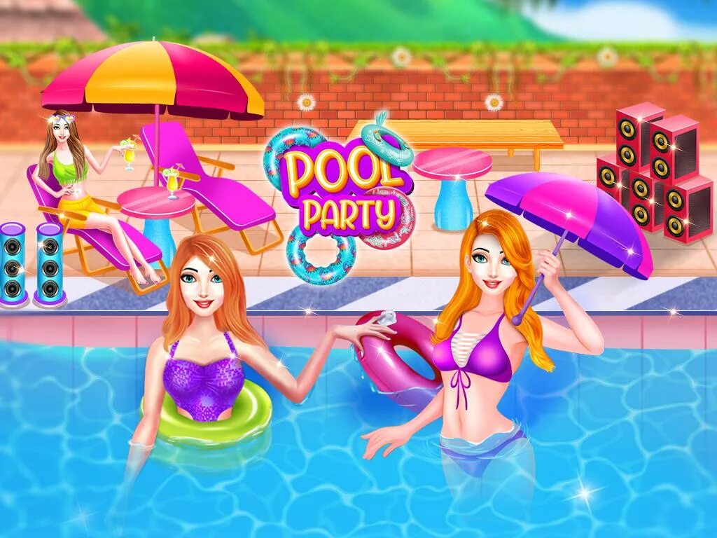Party games download. Вечеринка у бассейна. Игры для вечеринки. Party girl игра. Игры в бассейне.