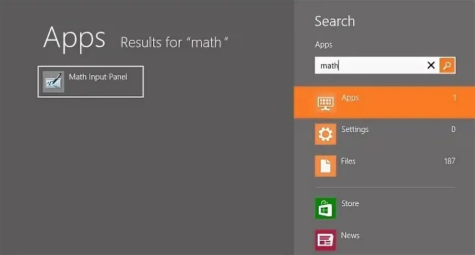 Math input panel