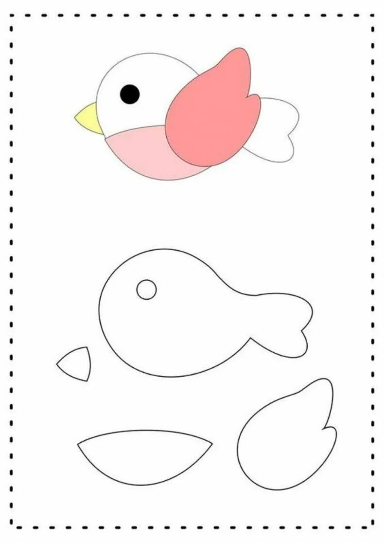 Шаблон птички для аппликации в детском. Аппликация птицы. Птичка из фетра шаблон. Птички шаблоны для вырезания. Аппликация птицы.