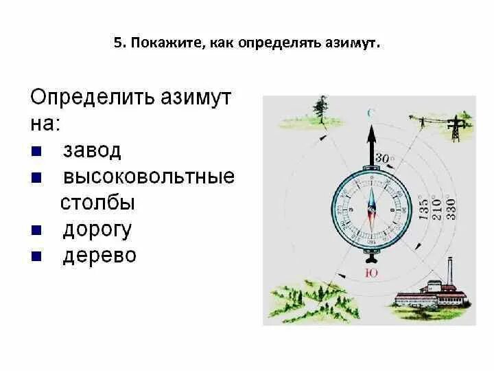 В каком направлении находится барак от башни