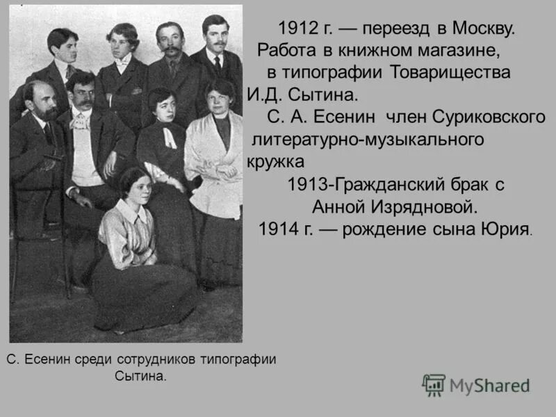 Типография есенина