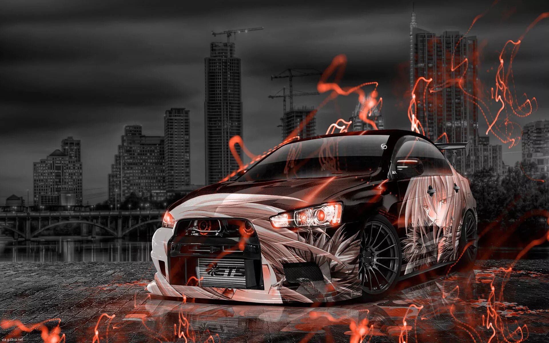 D3 машины. El Tony cars Митсубиси ланцер. Mitsubishi Lancer Evolution x 1920x1080.