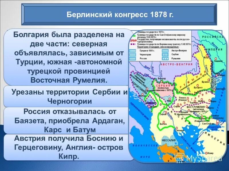 Г сан стефанский мирный договор. Берлинский конгресс 1878 г.. Берлинский договор 1878.