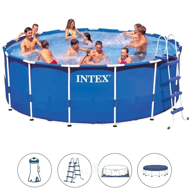 Каркасный бассейн intex pool. Intex metal frame 28242. бассейн интекс 457х122. каркасный бассейн 457х122см, metal frame pool. intex 28242 np.