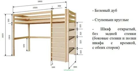 Кровать чердак высота