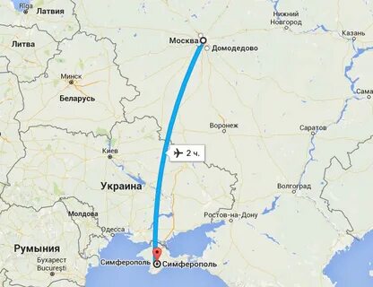 Расстояние от москвы до симферополя