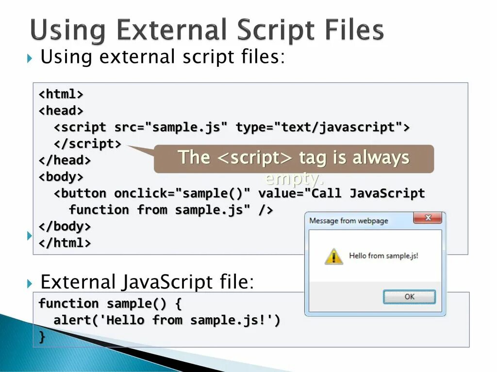 External script