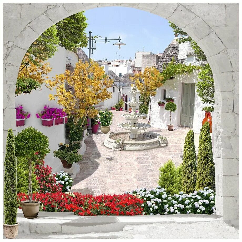 многоквартирный жилой дом. белый двор 1. терраса на даче.