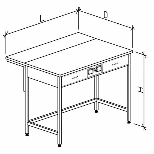 Стол лабораторный ЛК-900/600 УСК. Стол приборный большой с полкой, ящиками и розетками ЛБ БМ 1500х850х1300. Стол пристенный Лаб-1200 ПЛТ. Стол 1200х700х900 (розетки 42 в, 220 в). Высота лабораторного стола