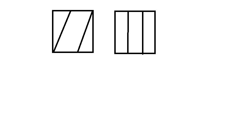 Разделить квадрат на 3 прямоугольника