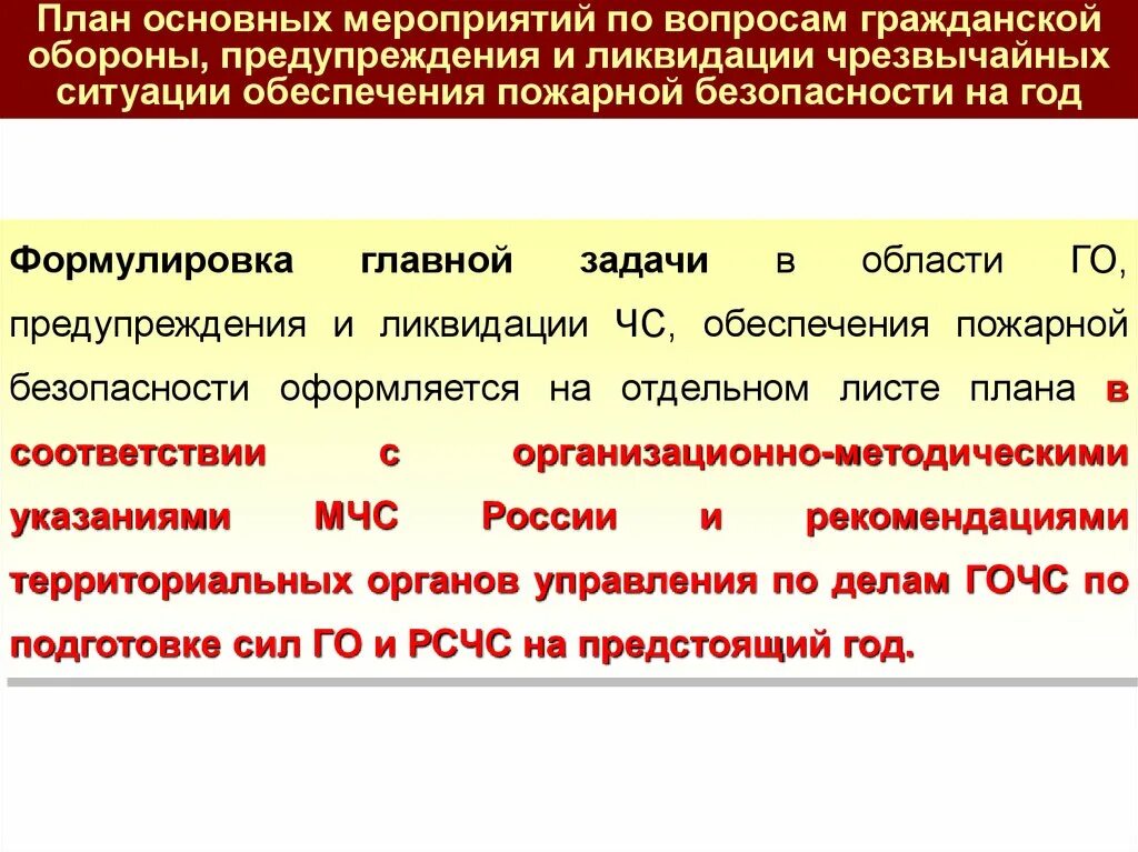 План действий по ликвидации чс в организации. План основных мероприятий гражданской обороны. План основных мероприятий по вопросам го. План основных мероприятий в области гражданской обороны. План основных мероприятий по го и ЧС для организации.