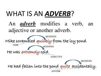 Verb adverb