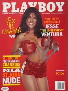 Jesse Ventura Signed November 1999 Playboy Magazine (JSA) .