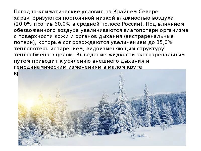 Погодно-климатические условия. Климатические условия севера. Погодные условия крайнего севера. Неблагоприятные погодные условия крайнего севера. Особенности питания в условиях экстремального климата