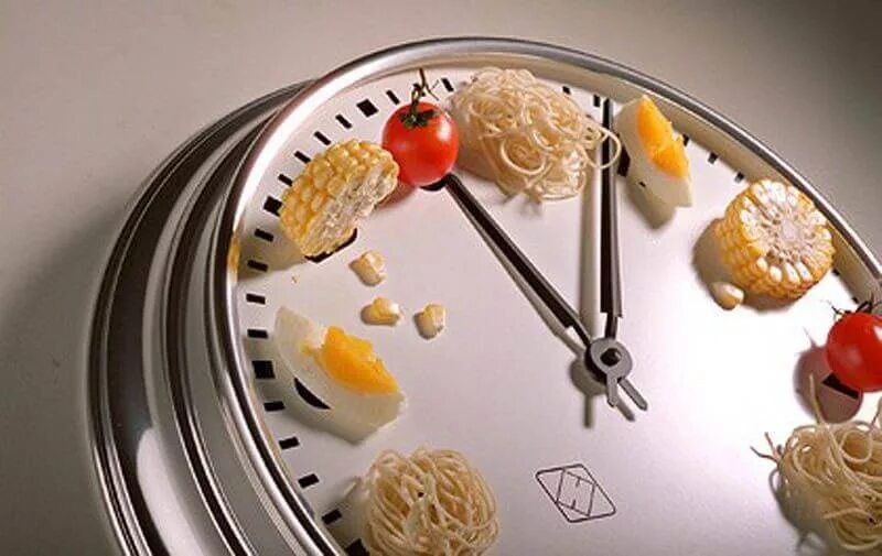 Время есть. Еда по часам. Регулярность питания. Часы обед. Часы из еды.