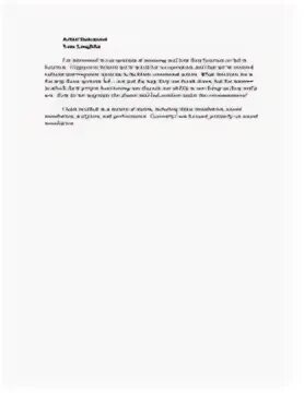 Artist's statement