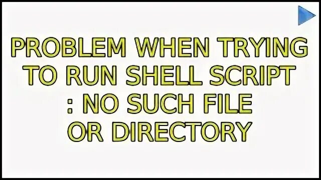 Run no such file or directory
