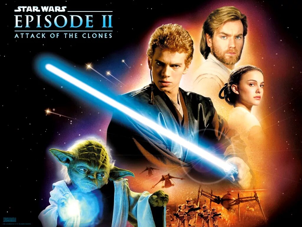 Star wars clone wars episode. Звёздные войны: эпизод 2 — атака клонов (2002). Звёздные войны атака клонов. Звёздные войны эпизод 2 атака клонов 2002 баннер.