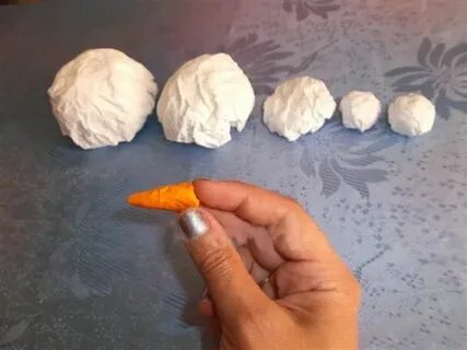 Снежки из бумаги своими руками