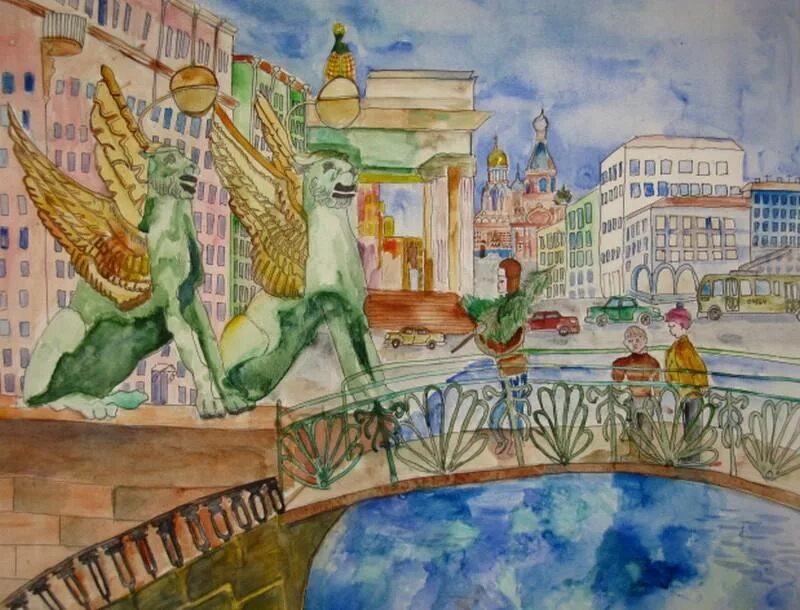 Прогулка по санкт-петербургу рисунки. Рисунки детей санкт пе. Рисование на тему санкт петербург. Санкт петербург детские работы. Петербург глазами детей.