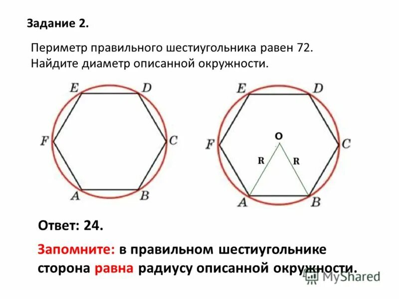 Стороны многоугольника вписанного в окружность