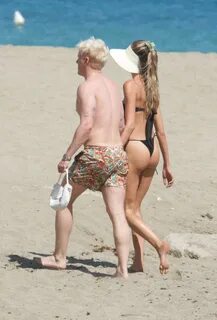 SOPHIE HABBO in Bikini at a Beach in Marbella 05/14/2023.