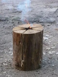 Огонь бревно