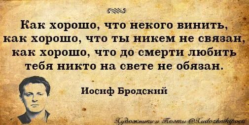 Тот кто винит других. Иосиф бродский как хорошо что некого винить. Приставка отрицательного местоимения под ударением. Некого винить в отрицательных. Бродский цитаты.