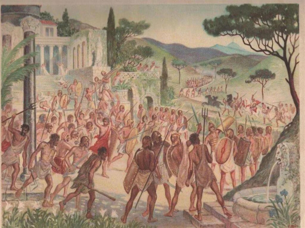 Восстание Спартака в древнем Риме. Восстание рабов на острове Сицилия в 138-132 гг. до н. э.. Восстание рабов на острове Сицилия.