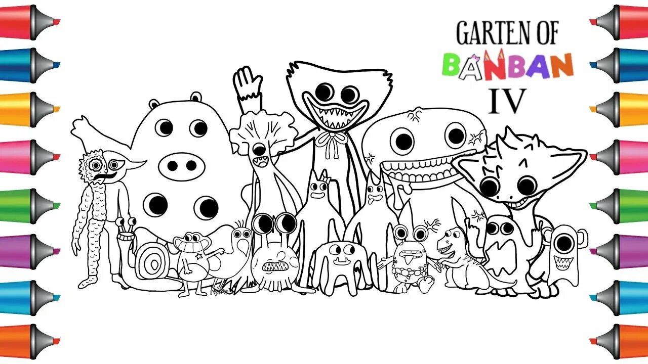 Ban ban coloring. Бан семь смертных грехов арт. Раскраски гартен оф бан бан. Бан семь смертных грехов. Garden of banban разукрашка.