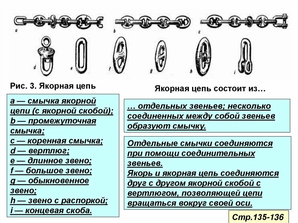 Состав звена цепи