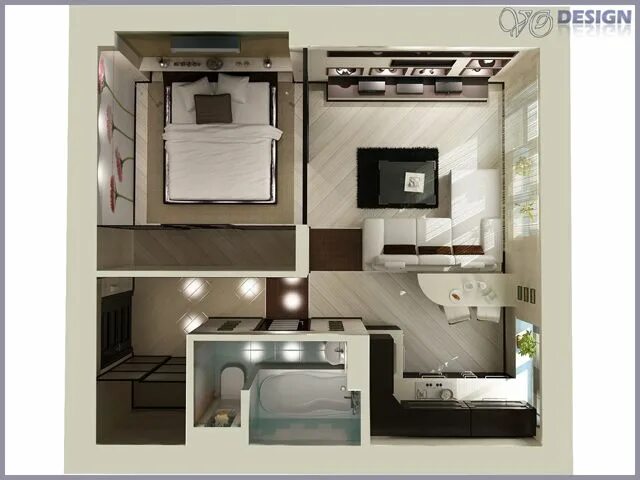 Дизайн квартиры-студии Small apartment design, Minimalist kitchen design, Modern