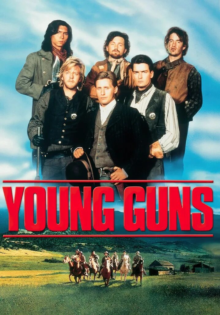 Молодые стрелки 1988 Постер. Young Guns movie poster. Young guns
