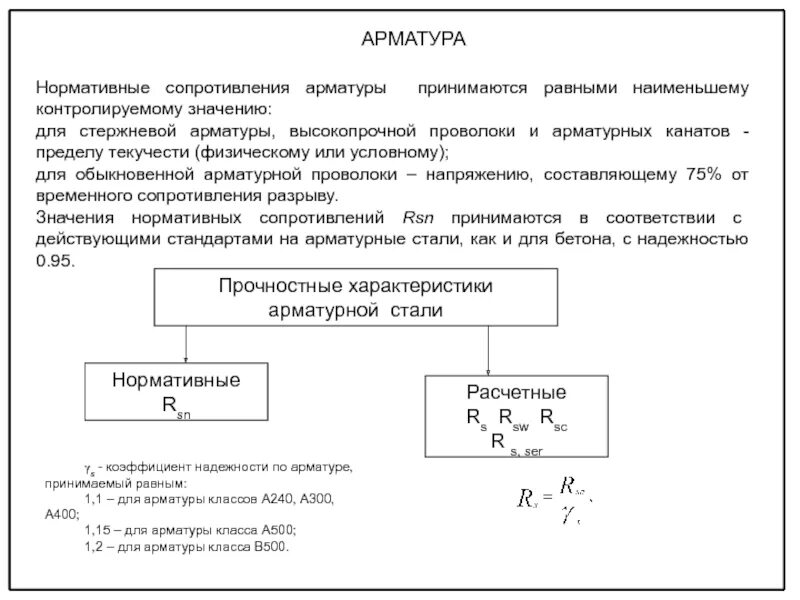 Значение нормативного сопротивления. Величина нормативного сопротивления арматуры принимается равной. нормативные и расчетные сопротивления арматуры. нормативное сопротивление арматуры растяжению. нормативные значения сопротивления арматуры.